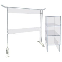 Contemporary Lucite Valet and Shelving Unit