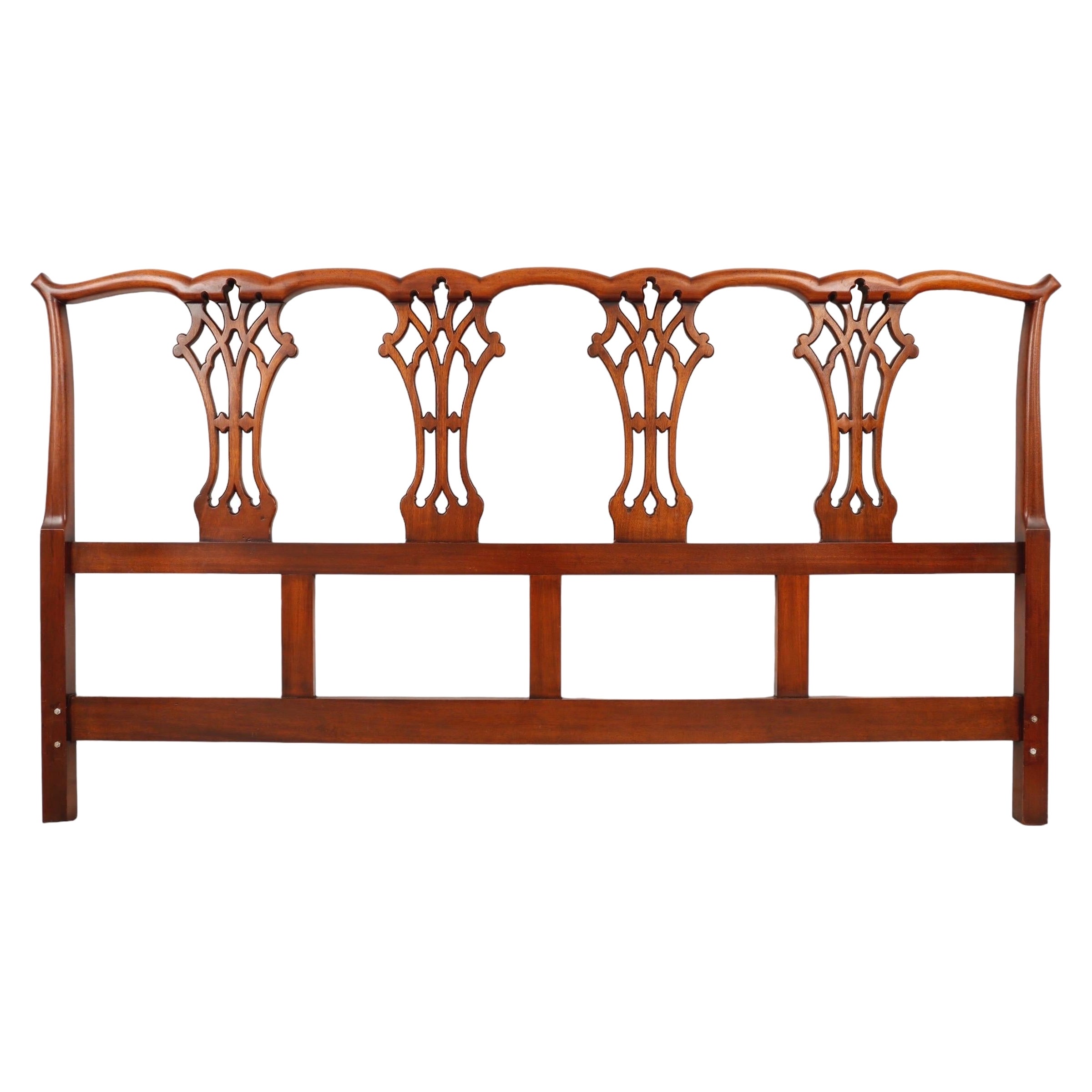 Chippendale Style King Headboard in Mahogany