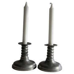 Vintage Pewter Candleholders, made in Norway 1960s