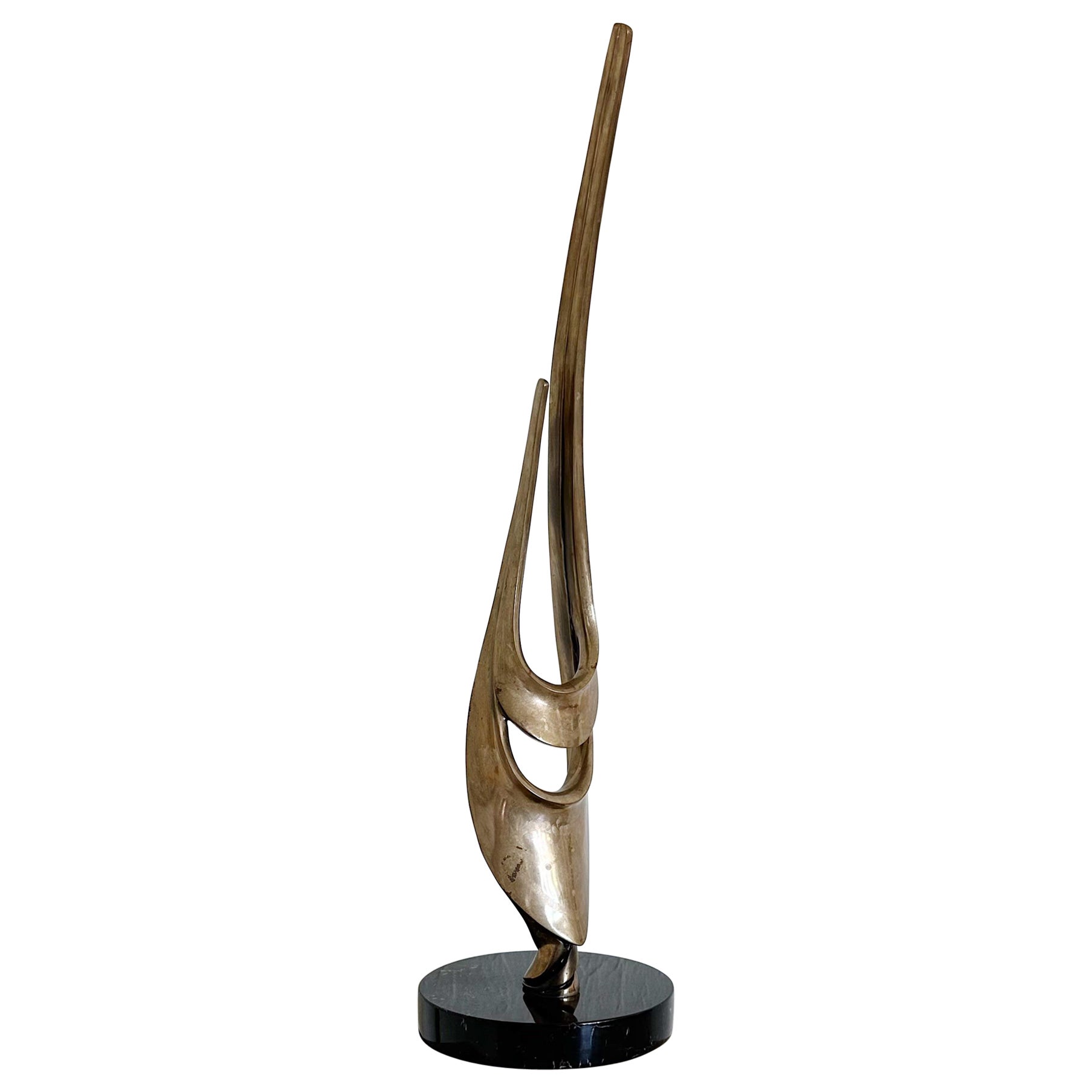 Tom Bennett Bronze Abstract Sculpture, 1980s