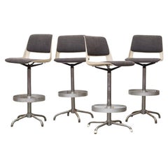 Mid-Century Gispen BZ 1802 Bar Height Stools in Gray Tones
