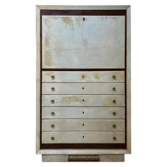 Italian Art Deco Goatskin Secretary
