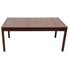 Handsome Mid-Century Fristho Wenge Extendable Dining Table with Leaf