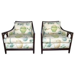 Rattan Club Chairs by McGuire Set of 2