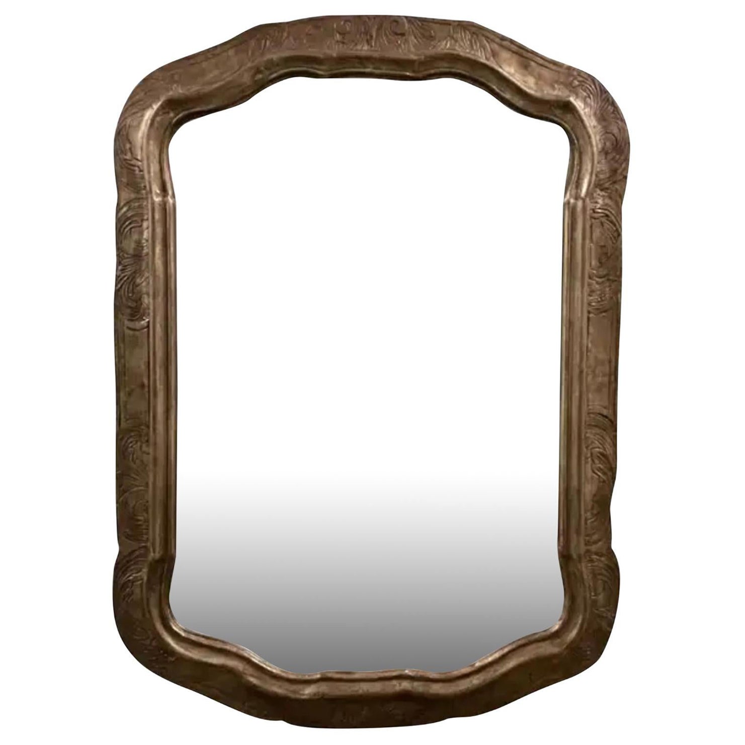 19th C Style Silver Giltwood Mirror by Friedman Brothers