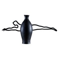 Vase en céramique noire de Poemu, France 2023