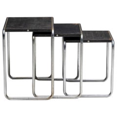 Primera edición de mesas auxiliares de Marcel Breuer para Thonet, Alemania, años 30