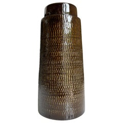 Ingrid Atterberg for Upsala Ekeby Brown Textured Vase, 1950s