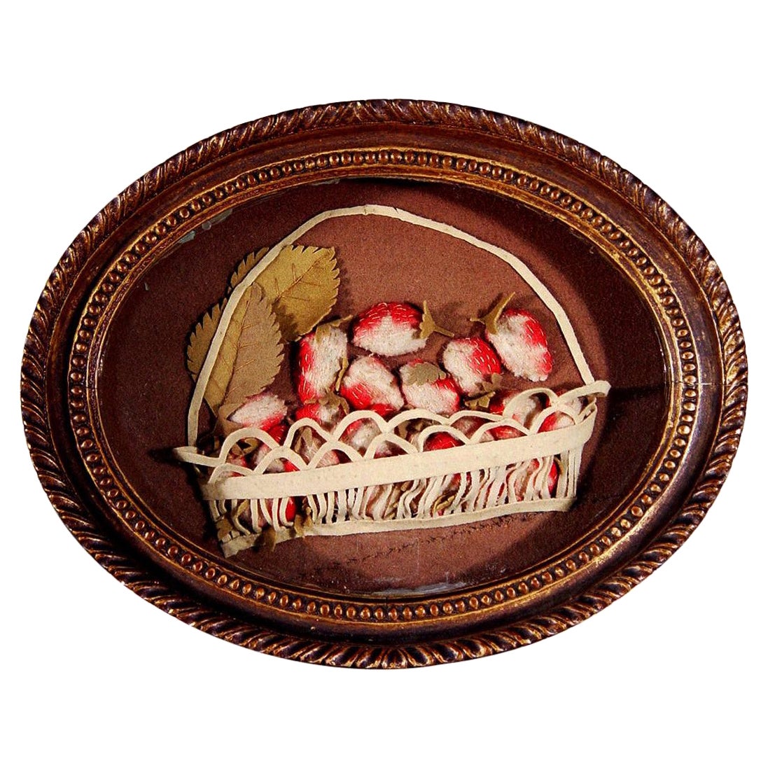 Immagine applique americana di un cesto di fragole