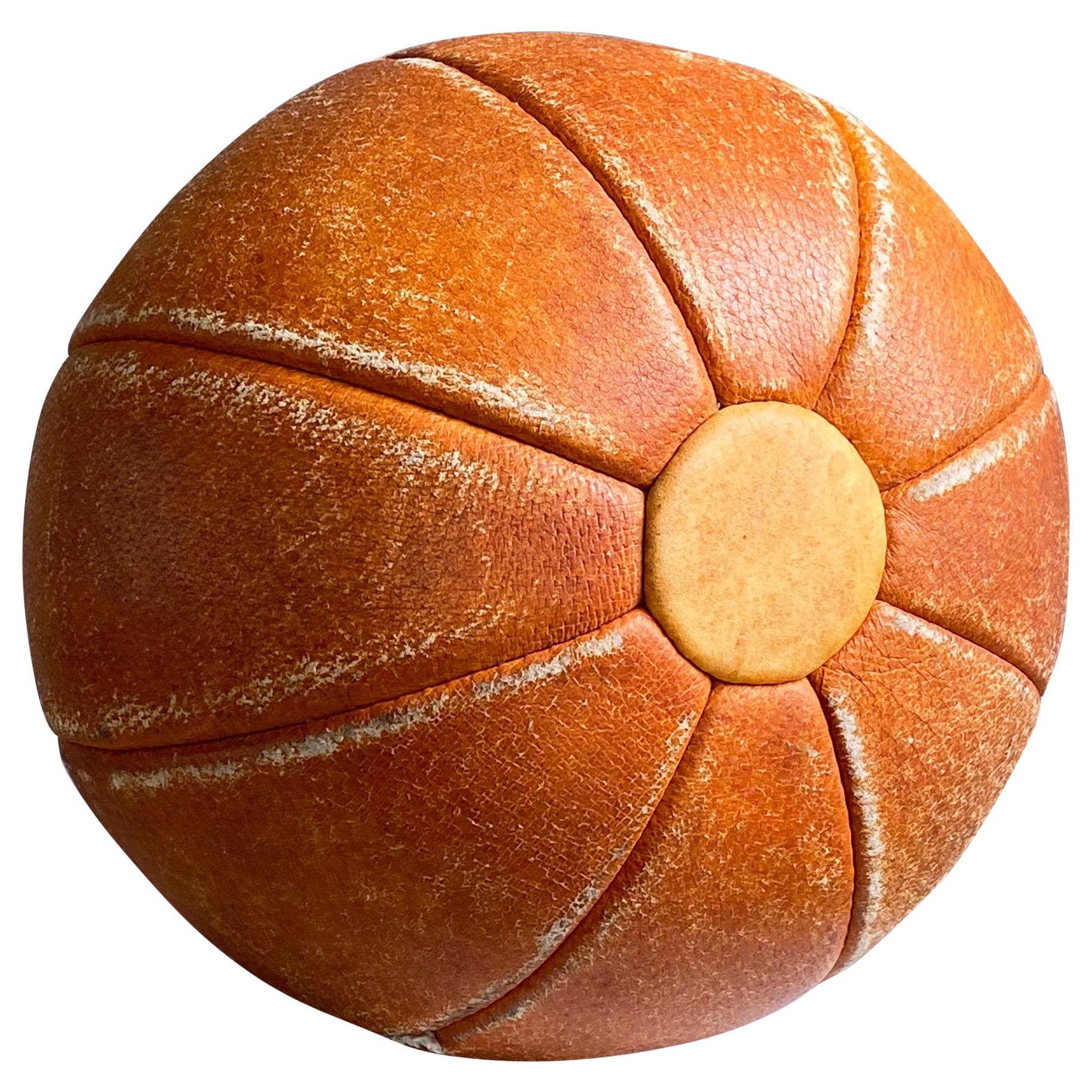 Balón medicinal de cuero vintage suizo de mediados de siglo (nº 2)