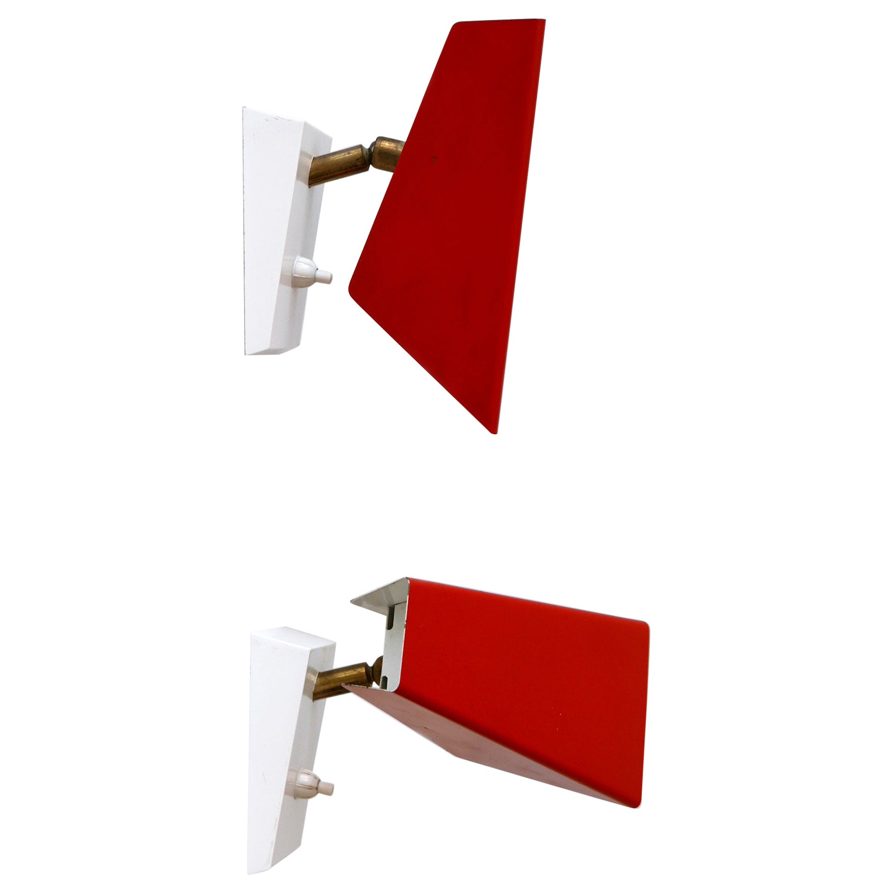 Set di due graziose lampade da parete o sconsigliate della metà del secolo scorso, Germania, 1960
