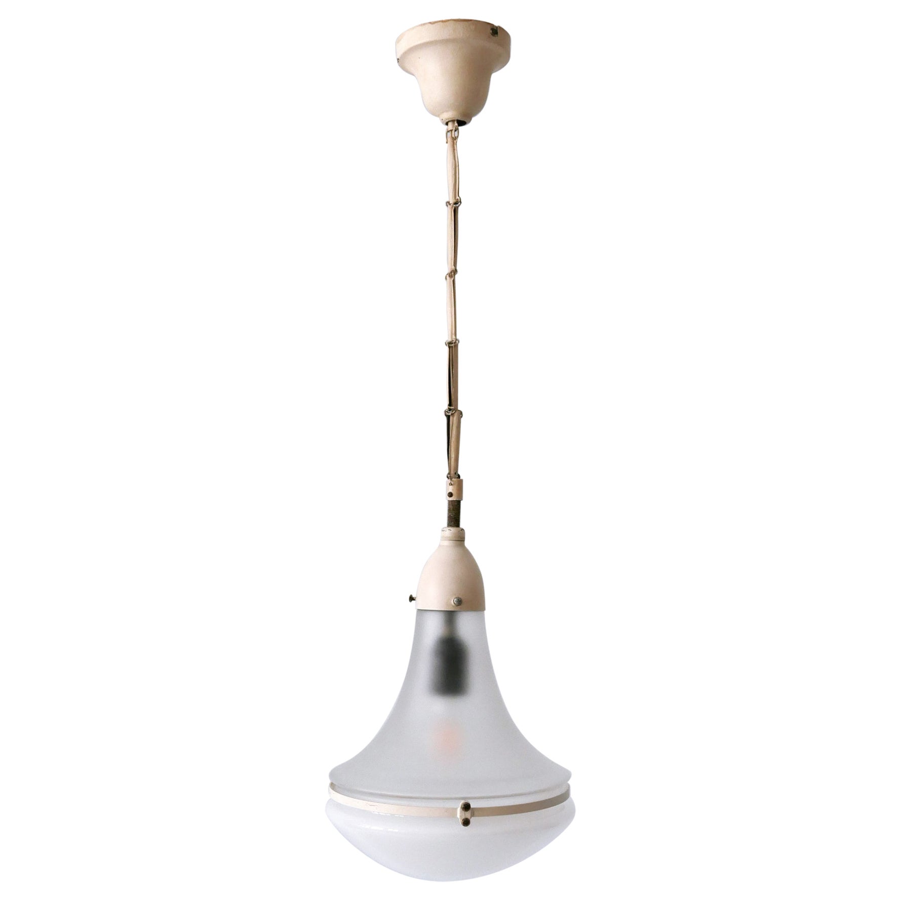 Elegante lámpara colgante "Luzette" de Peter Behrens para Siemens-Schuckert, década de 1910