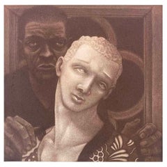 "Promessa del Paradiso", stampa con figure maschili afroamericane