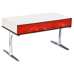 Raymond Loewy DF-2000 Palisander Chrom Rot Kunststoff Schublade TV Stereo-Konsole