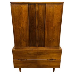 Mid-Century Modern American of Martinsville Walnut Armoire