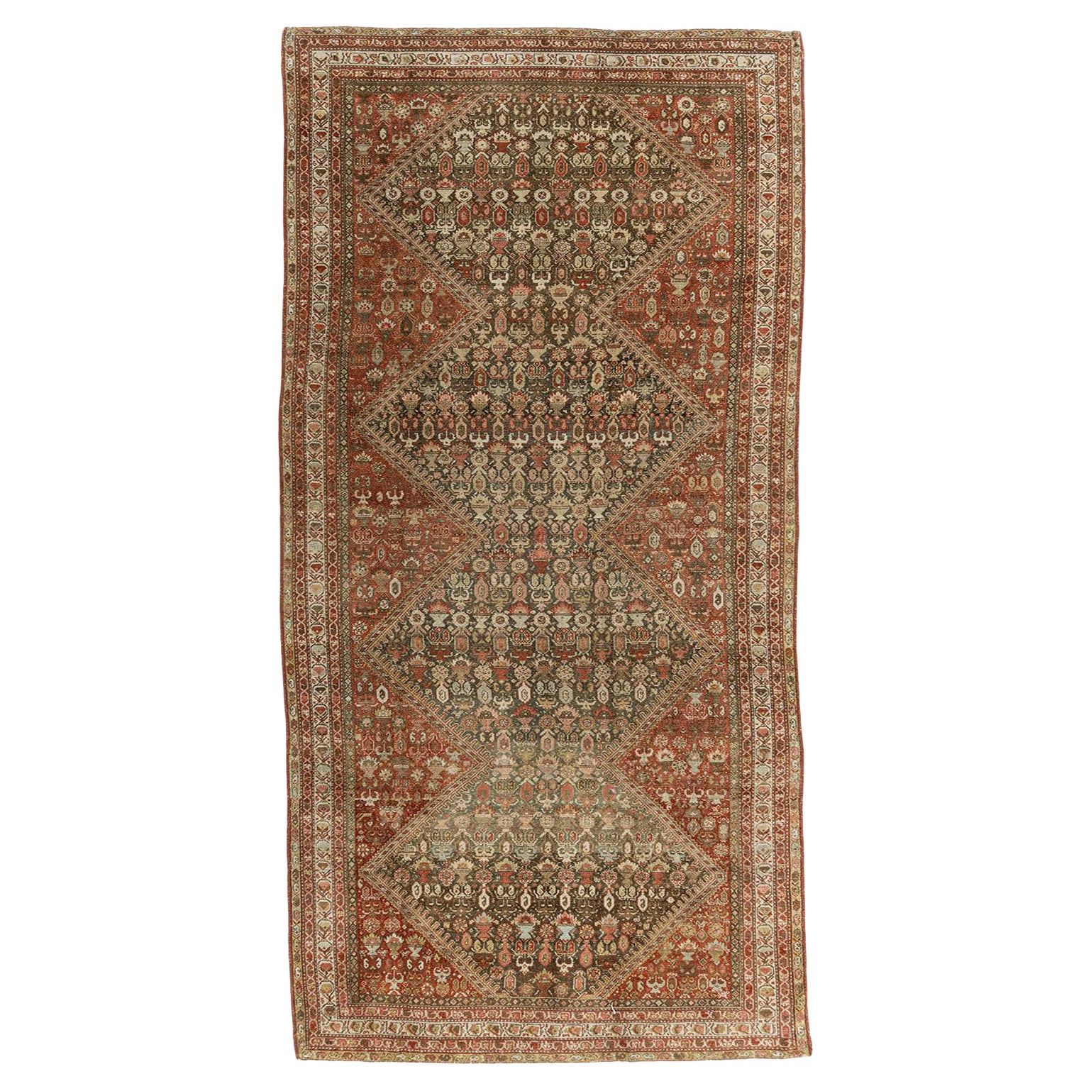 Antique Persian Malayer Runner 5'3 X 12'2