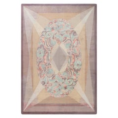 Doris Leslie Blau Vintage French Art Deco Handmade Wool Rug