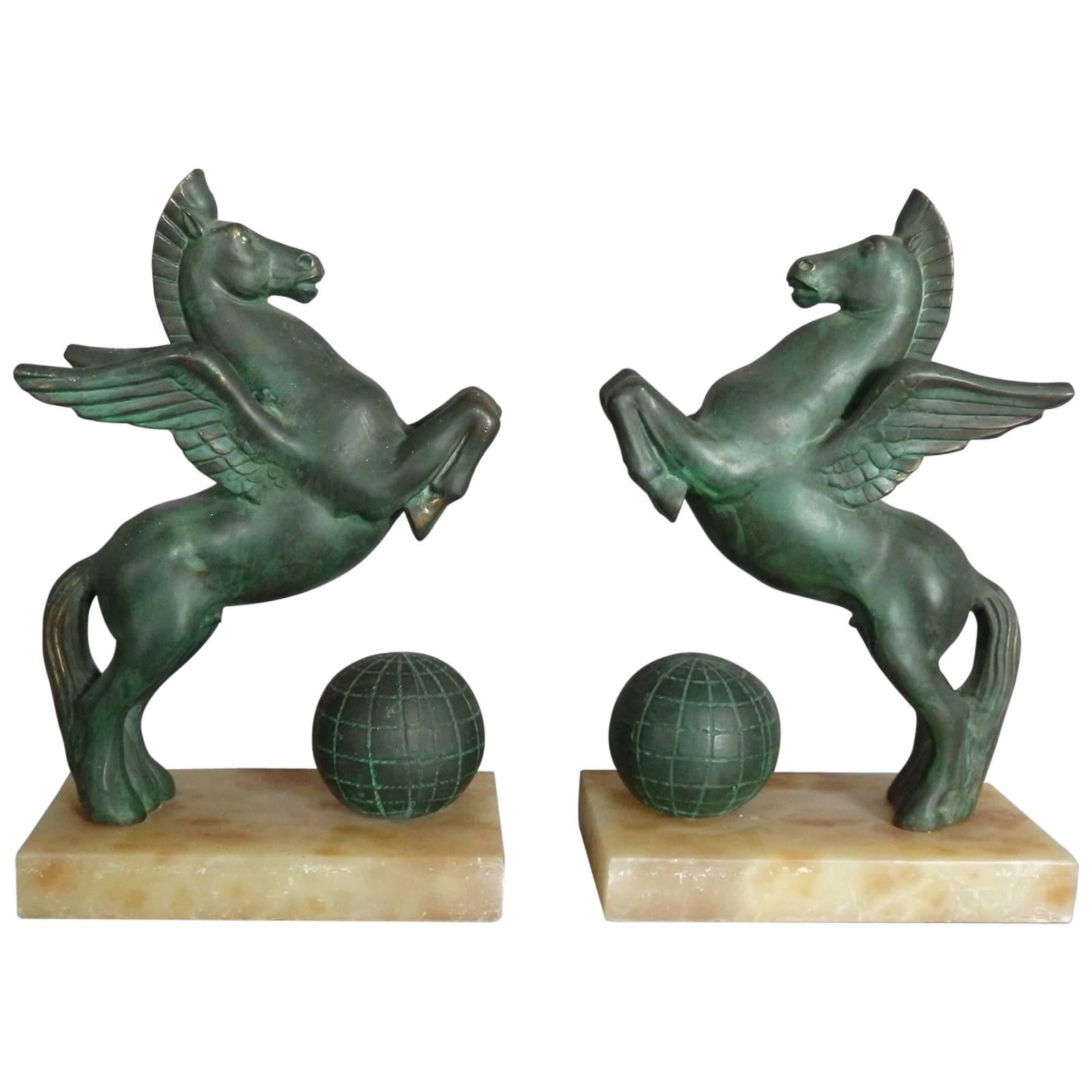 Pair of Gio Ponti Attributed Winged Pegasus Bookends
