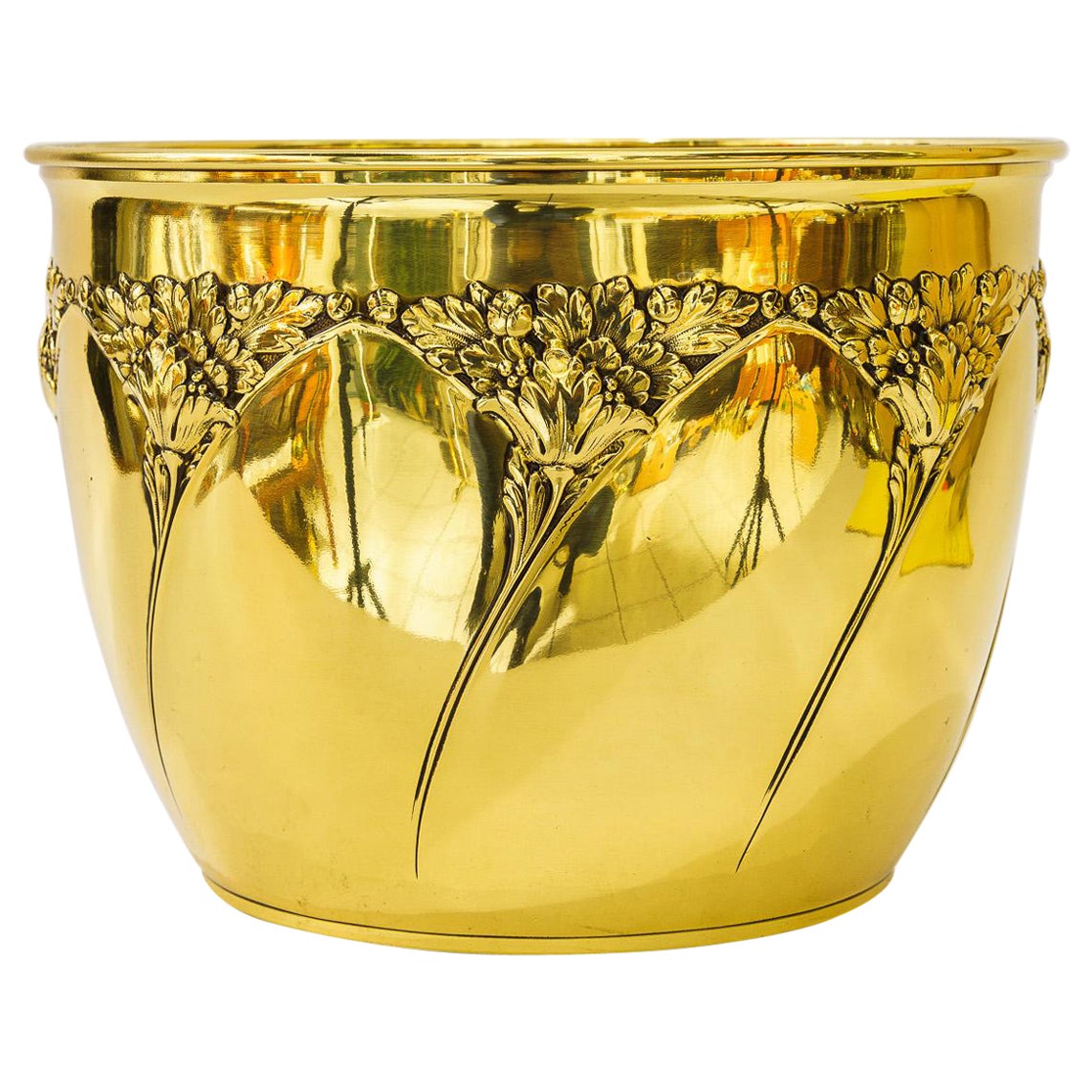 Vaso di palma Jugendstil floreale Vienna 1909 circa