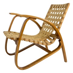 Longue Art Deco Armchair by Jan Vanek, 1930s