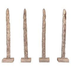 Set of Four Totem Sculptures by Aldo Guarnieri, Italy 1960s