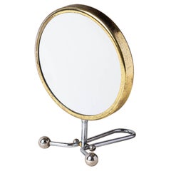 Double Sided Vanity Mirror with Magnification, Chrome and Gold Plated 1950s