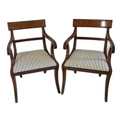 Superb Quality Pair of Antique Regency Mahogany Desk Chairs