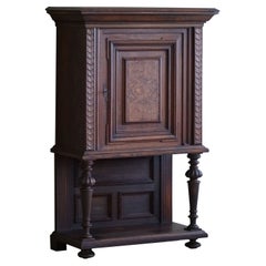 Baroque Style Cabinet in Oak & Birch, Made by a Danish Cabinetmaker, 1920s