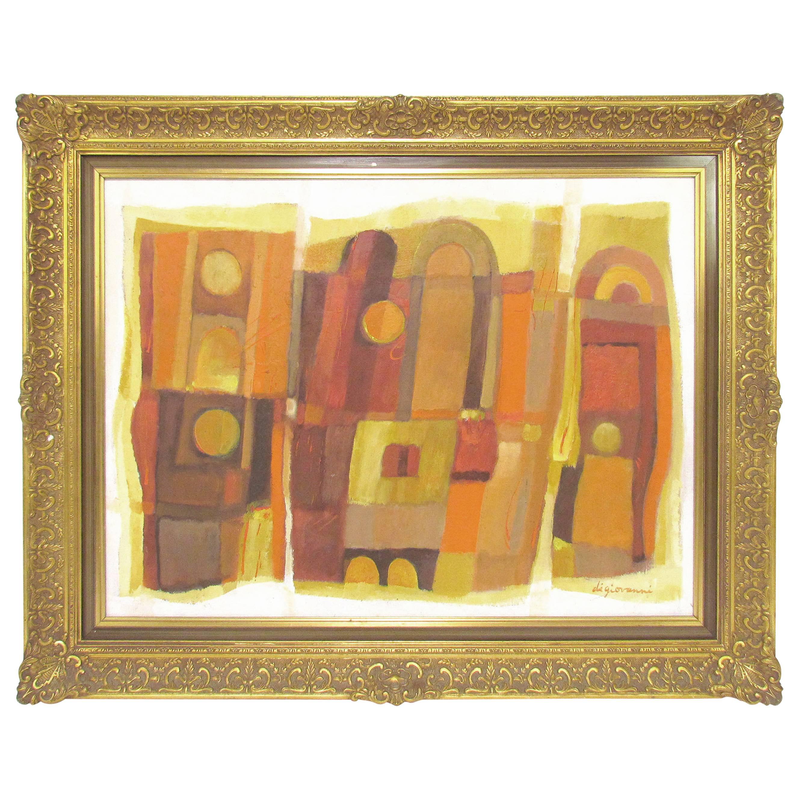 Mid-Century Abstract Oil Painting by Robert di Giovanni, circa 1960s