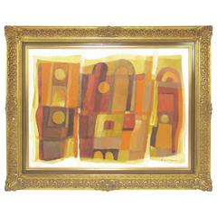 Mid-Century Abstract Oil Painting by Robert di Giovanni, circa 1960s