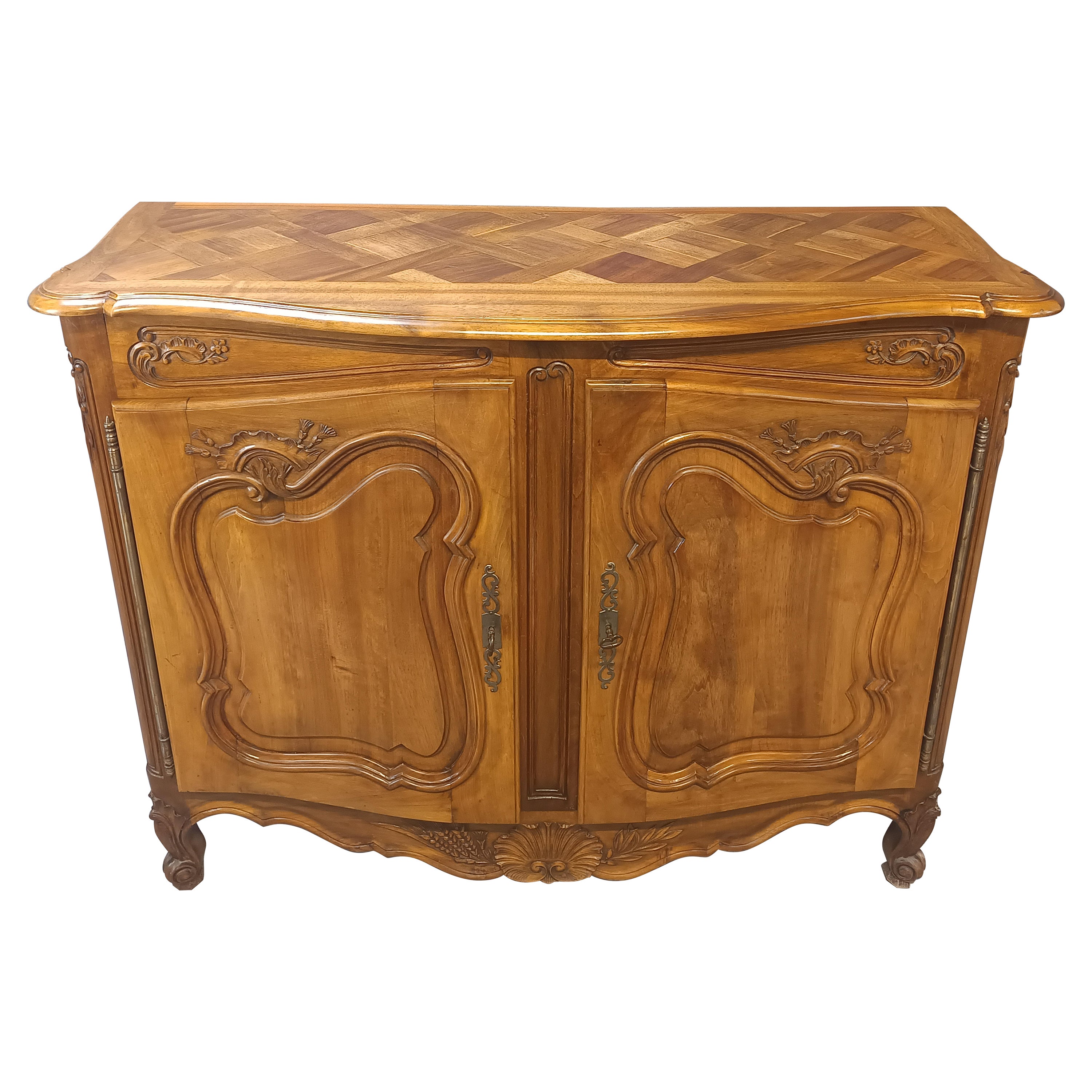 Aparador provenzal de madera de roble con dos puertas disponible