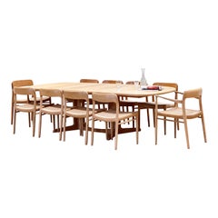 Oak Dining set, Ten Möller chairs with a Gudman table
