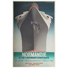 Art Deco Poster Normandie von Cassandre