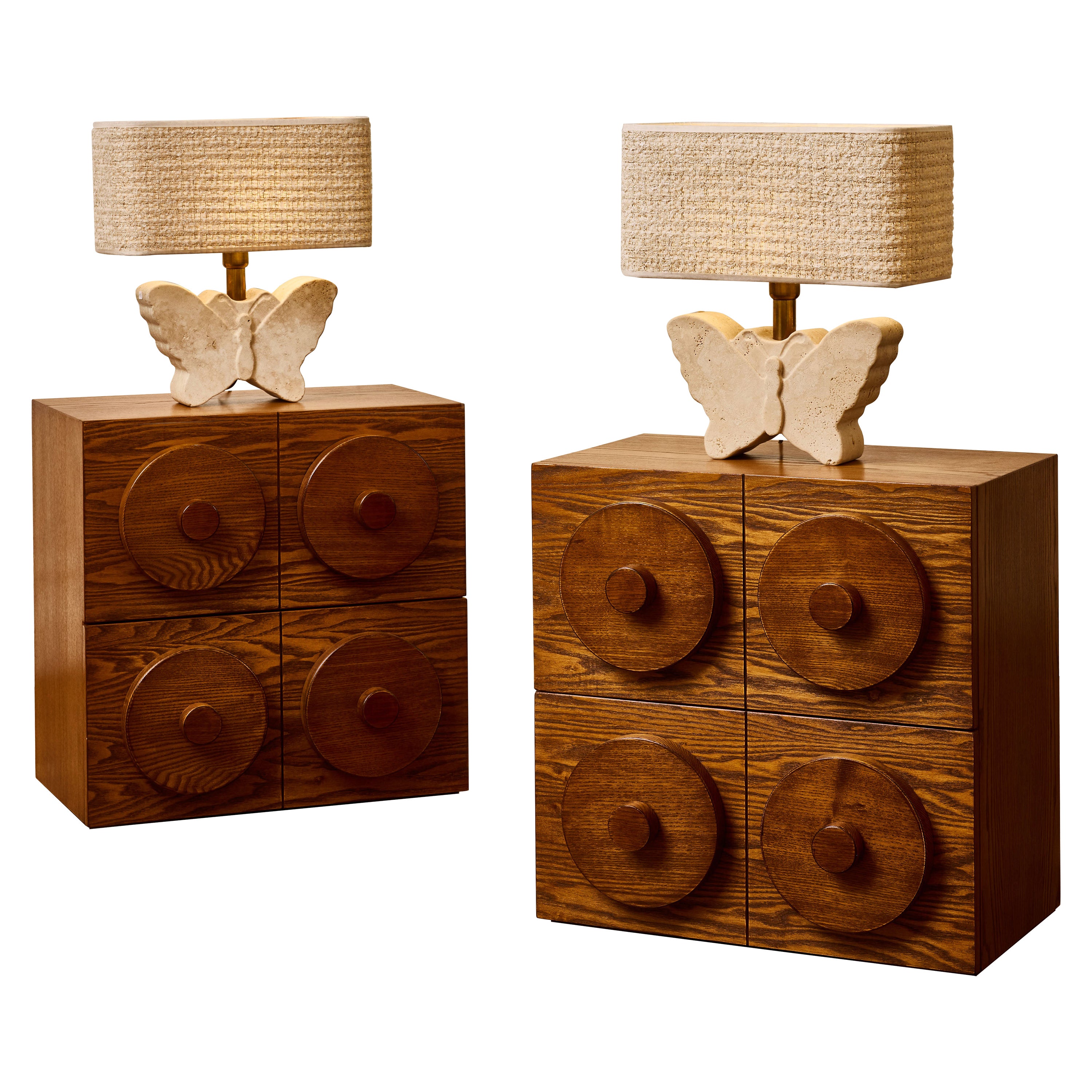 Pair of wooden Night stands by Studio Glustin