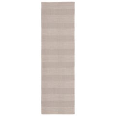 Rug & Kilim's Modern Flat-Weave Beige Brown Geometric Striped Pattern