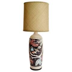 NILA ceramic table lamp, handmade in Sweden, mid-1900s.