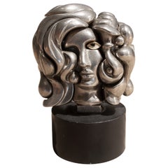 Vintage Miguel Ortiz Berrocal 1969 Portrait de Michèle Puzzle Sculpture