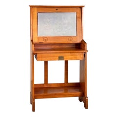 Rare console secrétaire en bois de cerisier par Carlo et Piero Zen, 1910