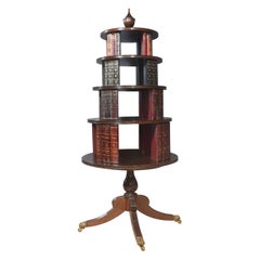 Regency style mahogany revolving bookcase