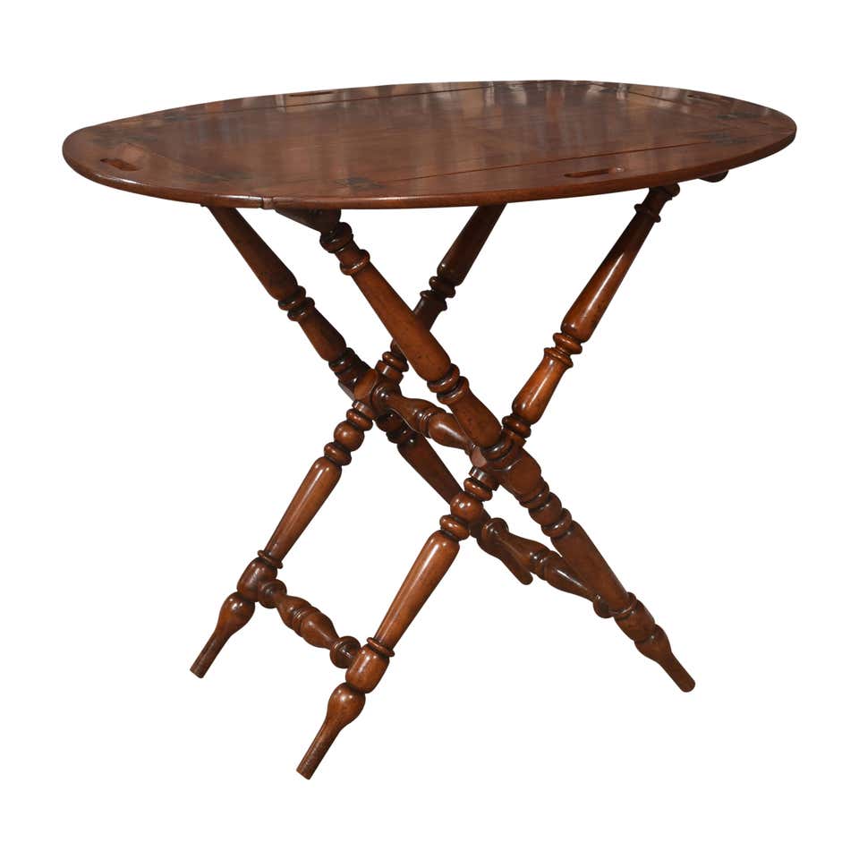 Antique Bar Height British Butler's Tray at 1stDibs | tall butler tray ...
