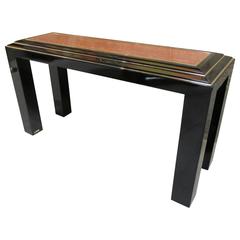 Rougier Black Lacquer Console Table