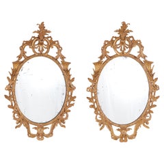 Pair of Georgian Rococo Gilt Mirrors