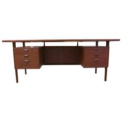 Kai Kristiansen Teak Floating Top Executive Desk