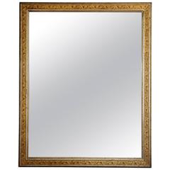 Large Victorian Silver Gold Leaf Mirror with Floral Decorations 7