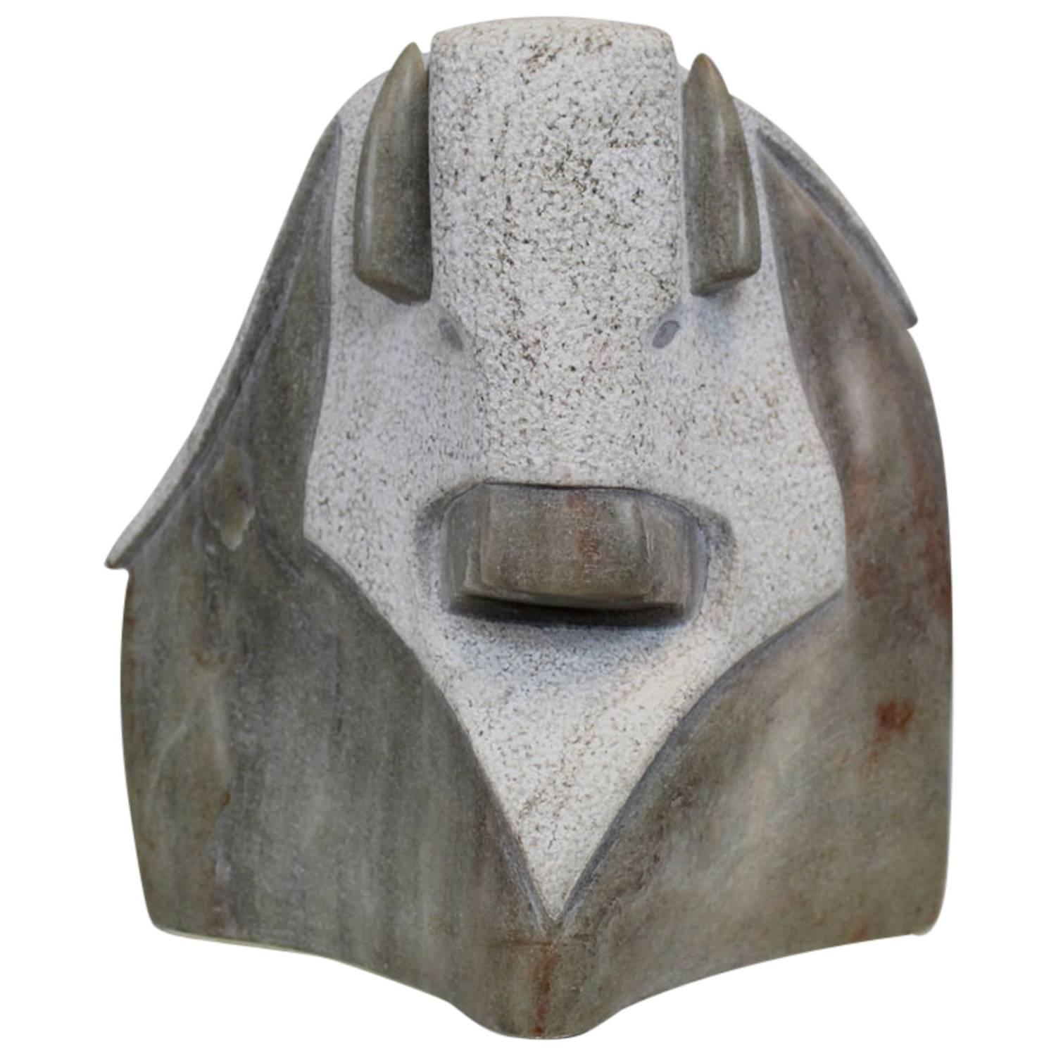 Victor Vigil Buffalo Head Sculpture For Sale