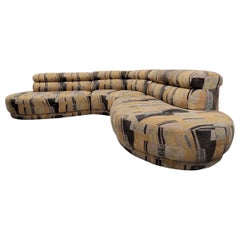 Vintage Postmodern Kagan Style Curved Three Piece Sectional Sofa