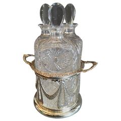 19th Century Three Bottle Scottish Decanter Set 1