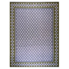 1930er Jahre Indische Baumwolle Dhurrie Teppich 12' 3" x 16' 8"