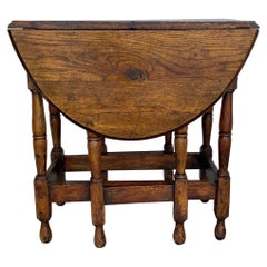 English Oak Gate-Leg Drop Leaf Table