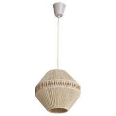 Schwedische Designerin, Pendelleuchte, Stoff, Schweden, 1960er Jahre